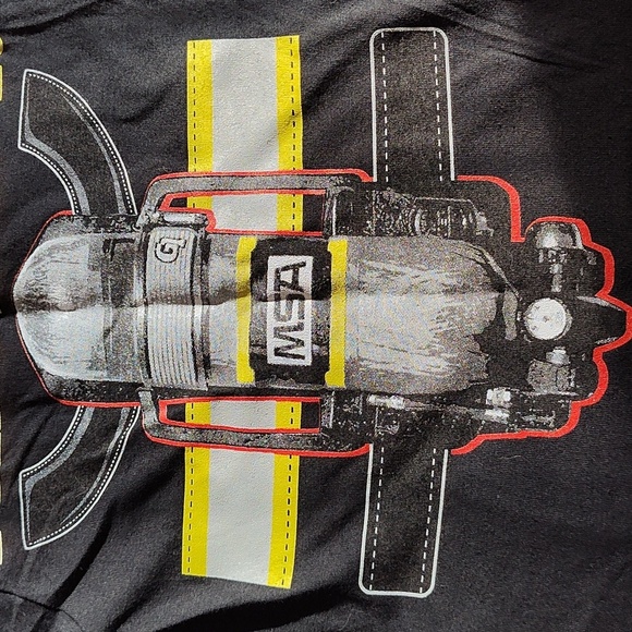 Toddler Fireman Costume Printed T Shirt Short Sleeved Size XS Halloween - Picture 5 of 8